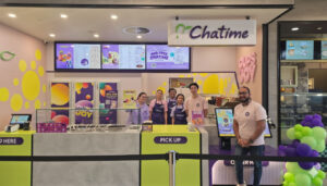 Chatime franchise team inside a vibrant store in Australia, showcasing strong support and a modern franchise environment.